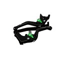 SPEEDRA アルミビレットアジャストレバーセット スタンダードショート(レバー本体:マットブラック) アジャスター マットグリーン LVCM007BK-GN(2)