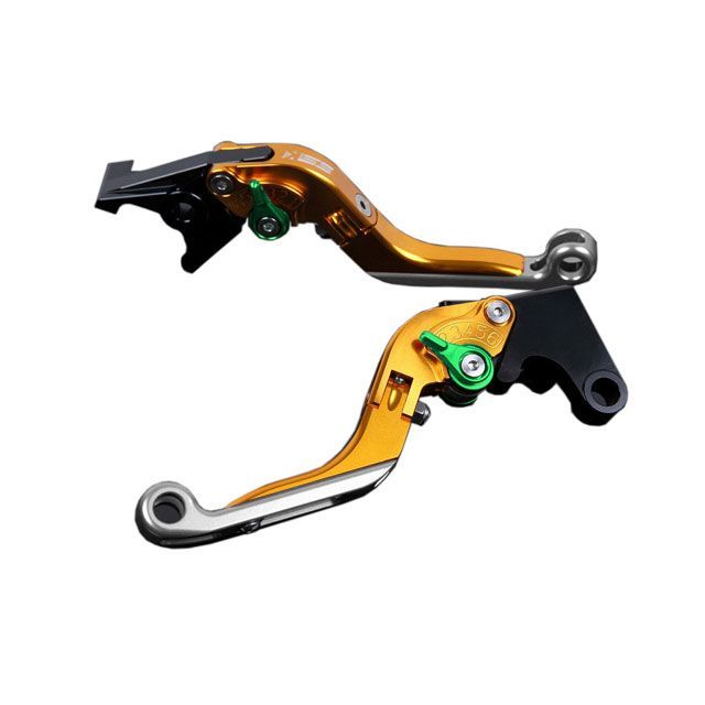 SPEEDRA アルミビレットアジャストレバーセット 可倒延長式（レバー本体：ゴールド） アジャスター グリーン エクステンション シルバー TR0405858-GNSR