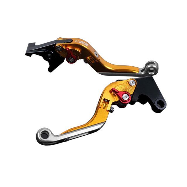 SPEEDRA アルミビレットアジャストレバーセット 可倒延長式（レバー本体：ゴールド） アジャスター レッド エクステンション シルバー TR0405858-RDSR