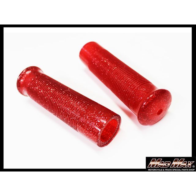 マッドマックス ジャックハマーグリップ 7/8インチ 135mm（ラメ入りスケルトン） 汎用 カラー レッド H17-65J9R