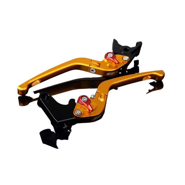 SPEEDRA アルミビレットアジャストレバーセット 3D可倒式（レバー本体：マットゴールド） CBR250RR アジャスター マットレッド LVDM015GD-RD