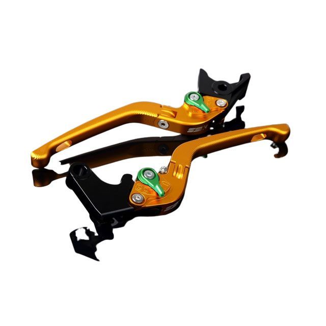 SPEEDRA アルミビレットアジャストレバーセット 3D可倒式（レバー本体：マットゴールド） CBR250RR アジャスター マットグリーン LVDM015GD-GN