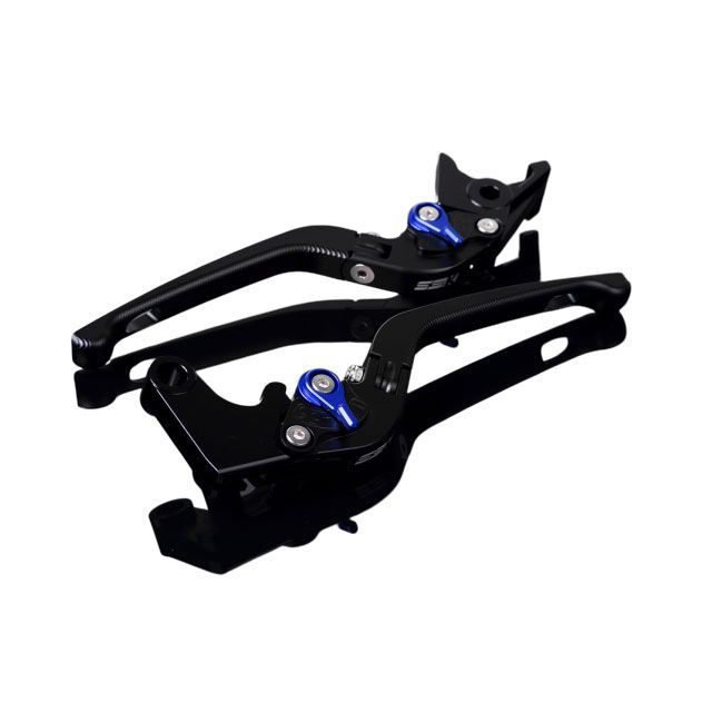 SPEEDRA アルミビレットアジャストレバーセット 3D可倒式（レバー本体：マットブラック） アジャスター マットブルー LVDM023BK-BE