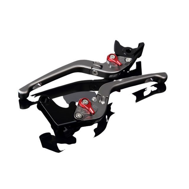SPEEDRA アルミビレットアジャストレバーセット 3D可倒式（レバー本体：マットチタン） YZF-R1 アジャスター マットレッド LVDM041TM-RD