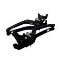 SPEEDRA アルミビレットアジャストレバーセット 3D可倒式(レバー本体:マットブラック) MT-01 VMAX1700 アジャスター マットチタン LVDM043BK-TM(2)