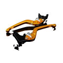 SPEEDRA アルミビレットアジャストレバーセット 3D可倒式(レバー本体:マットゴールド) MT-01 VMAX1700 アジャスター マットシルバー LVDM043GD-SR(2)
