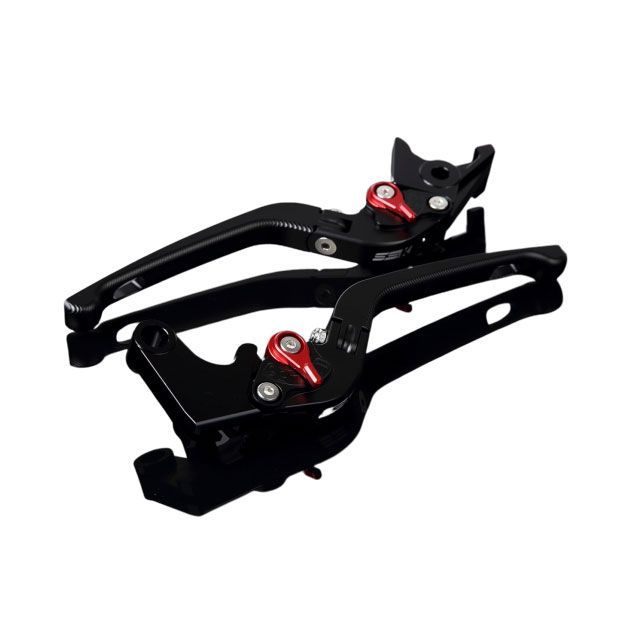 SPEEDRA アルミビレットアジャストレバーセット 3D可倒式（レバー本体：マットブラック） B-KING アジャスター マットレッド LVDM051BK-RD