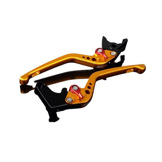 SPEEDRA アルミビレットアジャストレバーセット 3Dロング（レバー本体：マットゴールド） アジャスター マットレッド LVEM027GD-RD