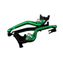 SPEEDRA アルミビレットアジャストレバーセット 3Dロング(レバー本体:マットグリーン) アジャスター マットシルバー LVEM028GN-SR(2)