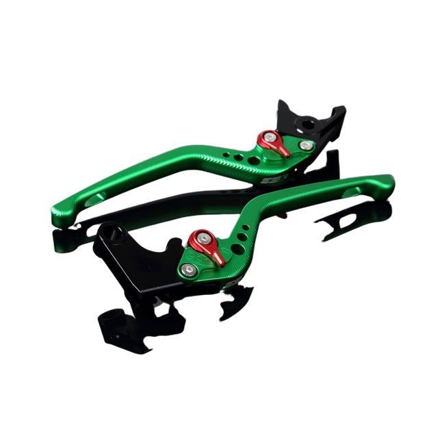 SPEEDRA アルミビレットアジャストレバーセット 3Dロング（レバー本体：マットグリーン） Ninja ZX-14R ABS High Grade アジャスター マットレッド LVEM030GN-RD