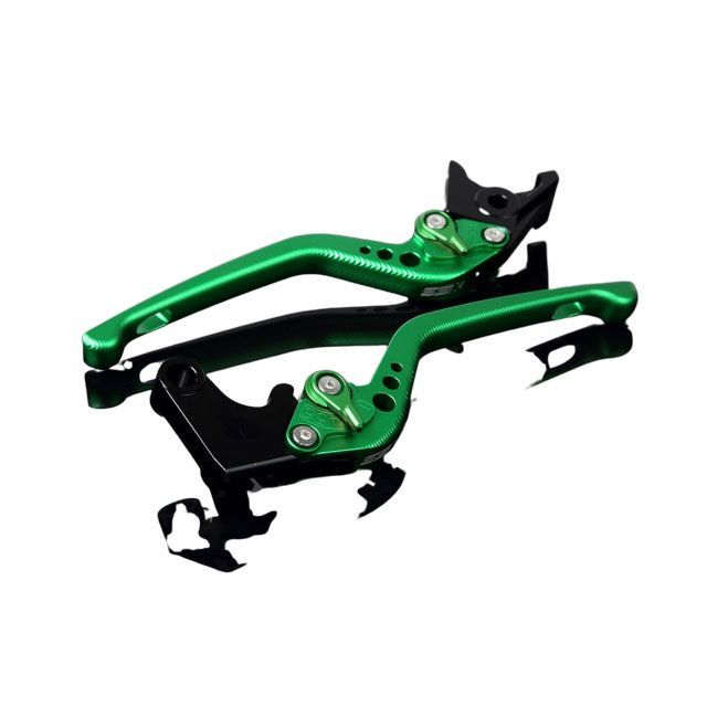 SPEEDRA アルミビレットアジャストレバーセット 3Dロング（レバー本体：マットグリーン） Ninja ZX-14R ABS High Grade アジャスター マットグリーン LVEM030GN-GN