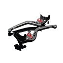 SPEEDRA アルミビレットアジャストレバーセット 3Dロング(レバー本体:マットチタン) アジャスター マットレッド LVEM035TM-RD(2)