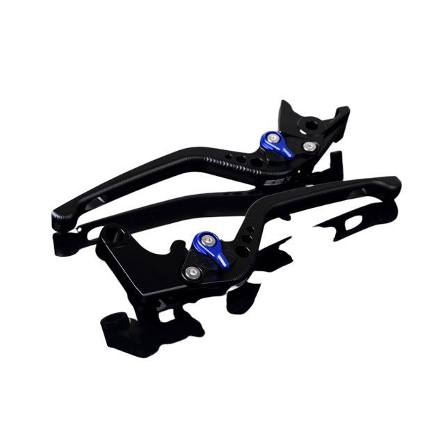 SPEEDRA アルミビレットアジャストレバーセット 3Dロング（レバー本体：マットブラック） GSX-R1000 アジャスター マットブルー LVEM049BK-BE