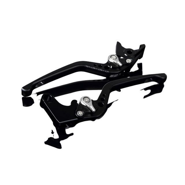 SPEEDRA アルミビレットアジャストレバーセット 3Dロング（レバー本体：マットブラック） アジャスター マットシルバー LVEM053BK-SR
