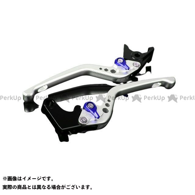 SPEEDRA アルミビレットアジャストレバーセット 3Dロング（レバー本体：マットシルバー） アジャスター マットブルー LVEM067SR-BE