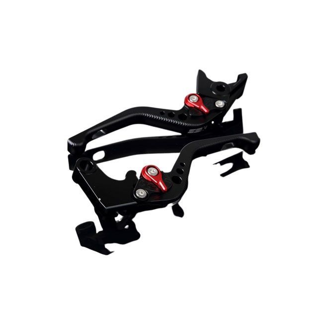 SPEEDRA アルミビレットアジャストレバーセット 3Dショート（レバー本体：マットブラック） アジャスター マットレッド LVFM028BK-RD