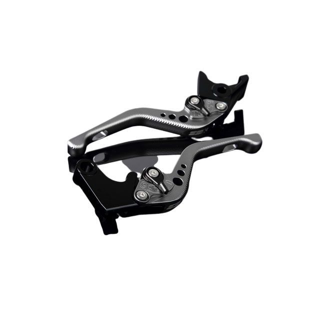SPEEDRA アルミビレットアジャストレバーセット 3Dショート（レバー本体：マットチタン） Ninja ZX-14R ABS High Grade アジャスター マットブラック LVFM030TM-BK