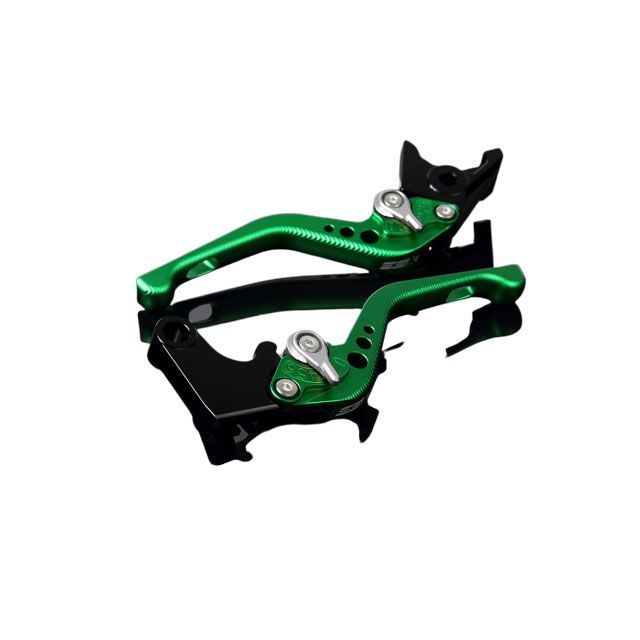 SPEEDRA アルミビレットアジャストレバーセット 3Dショート（レバー本体：マットグリーン） アジャスター マットシルバー LVFM036GN-SR