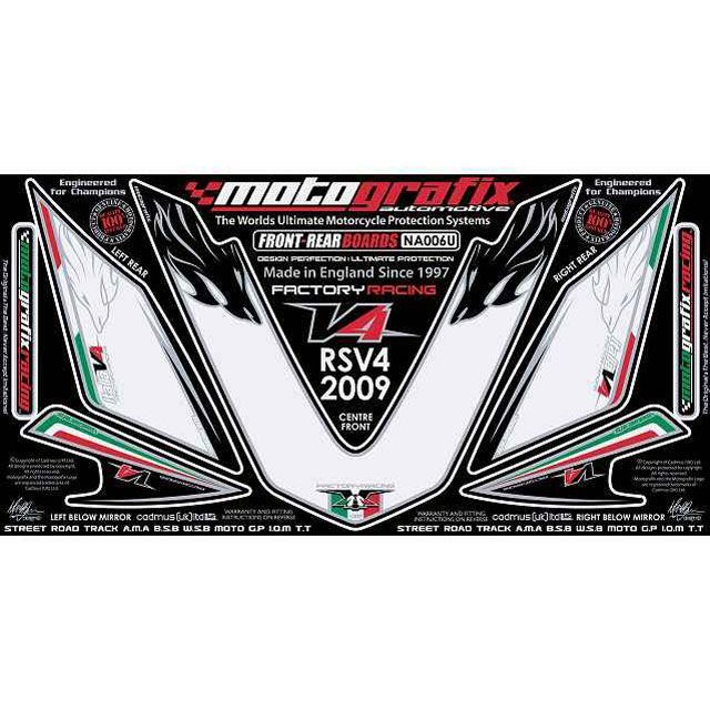 モトグラフィックス NA006U ボディパッド Front＆Rear アプリリア RSV4 MT-NA006U