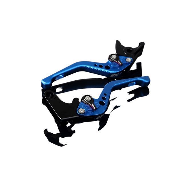 SPEEDRA アルミビレットアジャストレバーセット 3Dショート（レバー本体：マットブルー） 社外NISSINラジアル式ブレーキマスターシリンダーとラジアル式クラッチマスターシリンダー アジャスター マットブラック LVFM076BE-BK