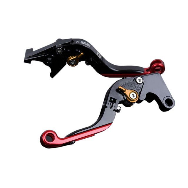 SPEEDRA アルミビレットアジャストレバーセット 可倒延長式（レバー本体：ブラック） CRF1000L Africa Twin アジャスター ゴールド エクステンション レッド LVGG017BK-GDRD