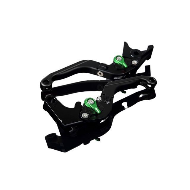 SPEEDRA アルミビレットアジャストレバーセット 可倒延長式（レバー本体：マットブラック） アジャスター マットグリーン エクステンション マットブラック LVGM001BK-GNBK