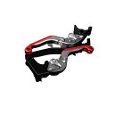 SPEEDRA アルミビレットアジャストレバーセット 可倒延長式(レバー本体:マットチタン) アジャスター マットシルバー エクステンション マットレッド LVGM013TM-SRRD(2)