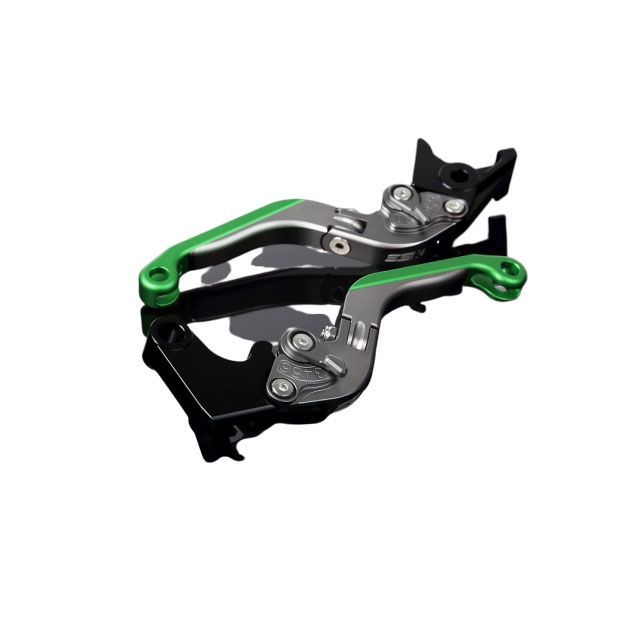 SPEEDRA アルミビレットアジャストレバーセット 可倒延長式（レバー本体：マットチタン） アジャスター マットチタン エクステンション マットグリーン LVGM026TM-TMGN