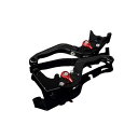 SPEEDRA アルミビレットアジャストレバーセット 可倒延長式(レバー本体:マットブラック) アジャスター マットレッド エクステンション マットブラック LVGM038BK-RDBK(2)
