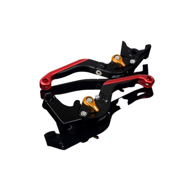 SPEEDRA アルミビレットアジャストレバーセット 可倒延長式（レバー本体：マットブラック） B-KING アジャスター マットゴールド エクステンション マットレッド LVGM051BK-GDRD