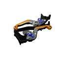 SPEEDRA アルミビレットアジャストレバーセット 可倒延長式(レバー本体:マットチタン) アジャスター マットブルー エクステンション マットゴールド LVGM053TM-BEGD(2)