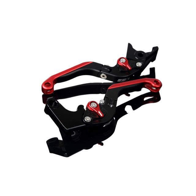 SPEEDRA アルミビレットアジャストレバーセット 可倒延長式（レバー本体：マットブラック） GSX1300R隼 アジャスター マットレッド エクステンション マットレッド LVGM054BK-RDRD