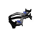 SPEEDRA アルミビレットアジャストレバーセット 可倒延長式(レバー本体:マットチタン) GSX1300R隼 アジャスター マットブルー エクステンション ...