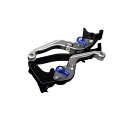 SPEEDRA アルミビレットアジャストレバーセット 可倒延長式(レバー本体:マットチタン) GSX1300R隼 アジャスター マットブルー エクステンション ...