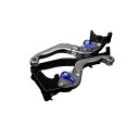 SPEEDRA アルミビレットアジャストレバーセット 可倒延長式(レバー本体:マットチタン) GSX1300R隼 アジャスター マットブルー エクステンション ...