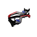 SPEEDRA アルミビレットアジャストレバーセット 可倒延長式(レバー本体:マットチタン) GSX1300R隼 アジャスター マットブルー エクステンション ...