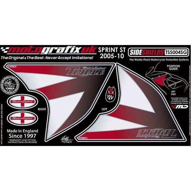 モトグラフィックス ボディパッド Side Shield（3D） トライアンフ Sprint ST タイプ TSS004SG MT-TSS004SG