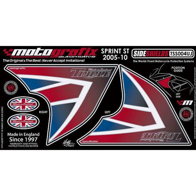 モトグラフィックス ボディパッド Side Shield（3D） トライアンフ Sprint ST タイプ TSS004UJ MT-TSS004UJ