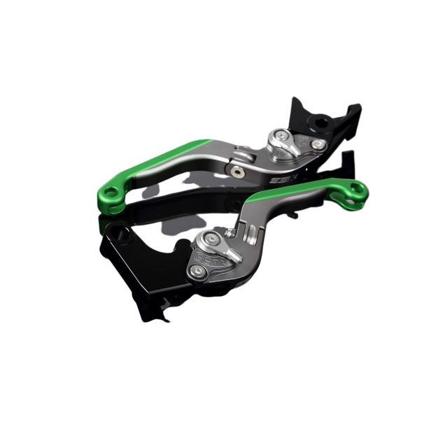 SPEEDRA アルミビレットアジャストレバーセット 可倒延長式（レバー本体：マットチタン） アジャスター マットシルバー エクステンション マットグリーン LVGM059TM-SRGN