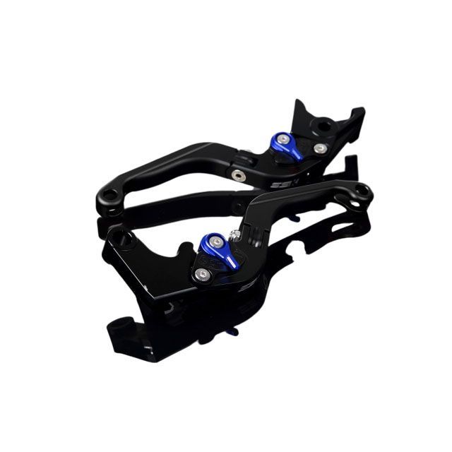 SPEEDRA アルミビレットアジャストレバーセット 可倒延長式（レバー本体：マットブラック） アジャスター マットブルー エクステンション マットブラック LVGM060BK-BEBK