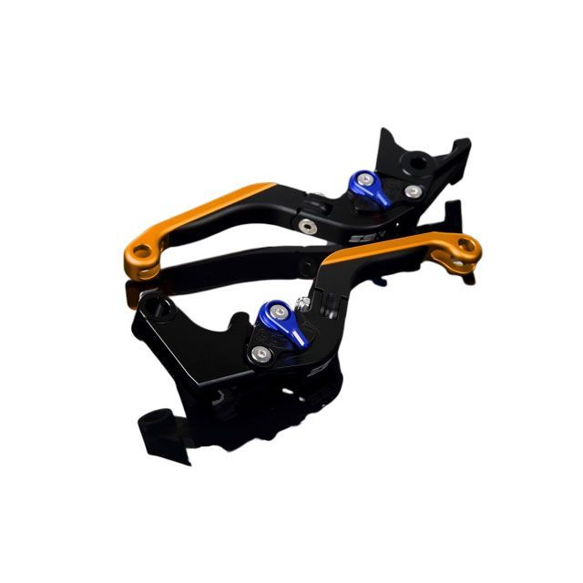 SPEEDRA アルミビレットアジャストレバーセット 可倒延長式（レバー本体：マットブラック） アジャスター マットブルー エクステンション マットゴールド LVGM060BK-BEGD
