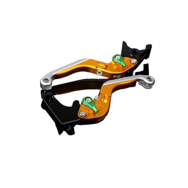 SPEEDRA アルミビレットアジャストレバーセット 可倒延長式（レバー本体：マットゴールド） アジャスター マットグリーン エクステンション マットシルバー LVGM069GD-GNSR