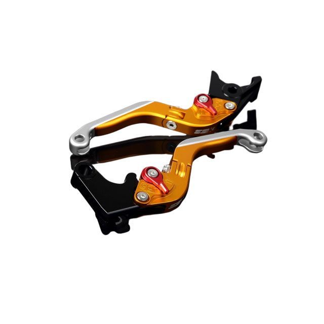 SPEEDRA アルミビレットアジャストレバーセット 可倒延長式（レバー本体：マットゴールド） アジャスター マットレッド エクステンション マットシルバー LVGM071GD-RDSR