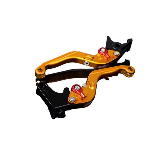 SPEEDRA アルミビレットアジャストレバーセット 可倒延長式（レバー本体：マットゴールド） アジャスター マットレッド エクステンション マットゴールド LVGM071GD-RDGD