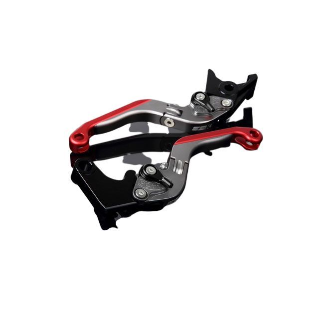 SPEEDRA アルミビレットアジャストレバーセット 可倒延長式（レバー本体：マットチタン） アジャスター マットブラック エクステンション マットレッド LVGM071TM-BKRD
