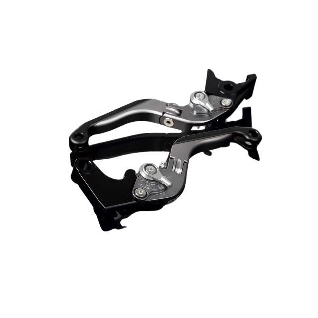 Levers - SPEEDRA アルミビレットアジャストレバーセット 可倒延長式（レバー本体：マットチタン） RSV4 R/Factory アジャスター マットシルバー エクステンション マットブラック LVGM072TM-SRBK