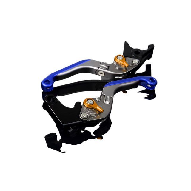 SPEEDRA アルミビレットアジャストレバーセット 可倒延長式（レバー本体：マットチタン） RSV4 R/Factory アジャスター マットゴールド エクステンション マットブルー LVGM072TM-GDBE