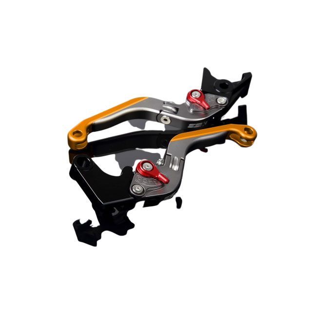 SPEEDRA アルミビレットアジャストレバーセット 可倒延長式（レバー本体：マットチタン） TUONO V4R/Factory アジャスター マットレッド エクステンション マットゴールド LVGM073TM-RDGD