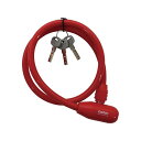 【メーカー直送】五輪工業 G-222W ワイヤー錠 レッド 307020069