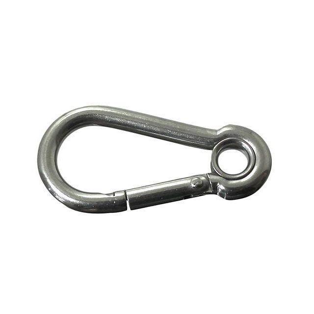 ●メーカー名：ニッサチェイン / nissa chain●商品名：ステン環付スプリングフック 6mm●メーカー品番：SAH1060●JANコード：4968462222247商品の保証は、メーカー保証書の内容に準じます。●仕様■D：6mm■L：60mm■A：18mm■B：7mm■C：7mm■重量：28g■参考使用荷重：60kg●備考■リングが付いていますので、絡まりを防ぎます。■チェインの先端金具・ジョイント金具に。●写真注意※画像はイメージです。